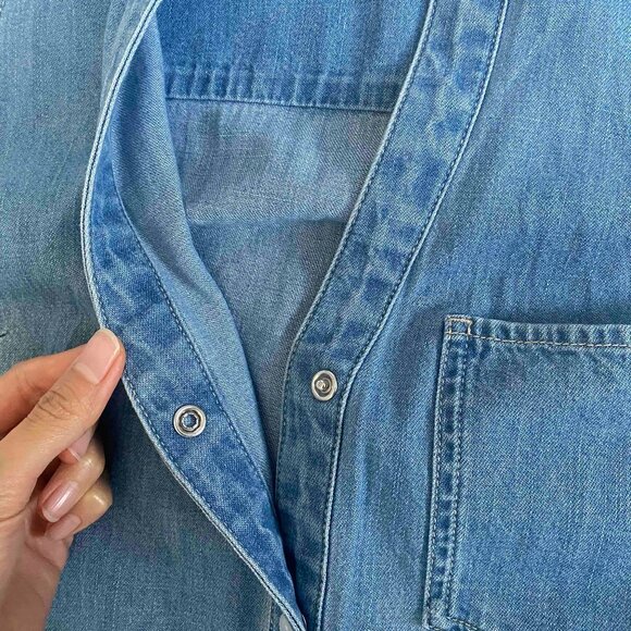 Veronica Beard Edwina Denim Shirtdress Size 4 Western Rodeo Vacation Preppy - Picture 9 of 9